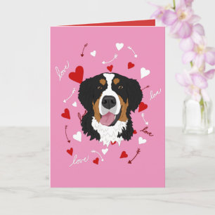 Bernese Mountain Dog Valentijnsdag Kaart