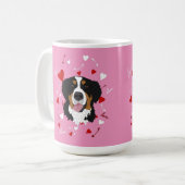 Bernese Mountain Dog Valentijnsdag Koffiemok (Voorkant links)