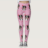 Bernese Mountain Dog Valentijnsdag Leggings (Voorkant)