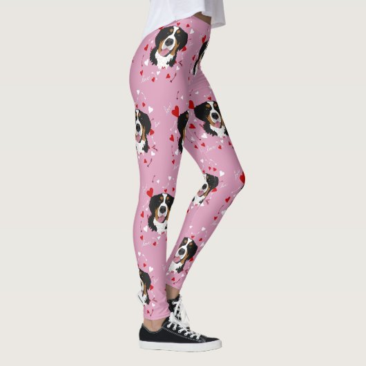 Bernese Mountain Dog Valentijnsdag Leggings (Rechts)