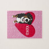 Bernese Mountain Dog Valentijnsdag Legpuzzel (Horizontaal)