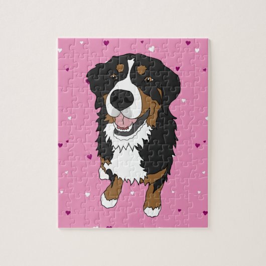 Bernese Mountain Dog Valentijnsdag Legpuzzel (Verticaal)