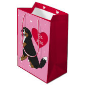 Bernese Mountain Dog Valentijnsdag Medium Cadeauzakje (Achterkant Gekanteld)