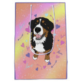 Bernese Mountain Dog Valentijnsdag Medium Cadeauzakje (Achterkant)