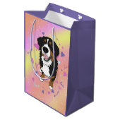 Bernese Mountain Dog Valentijnsdag Medium Cadeauzakje (Achterkant Gekanteld)