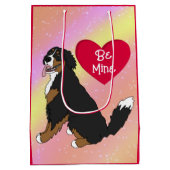 Bernese Mountain Dog Valentijnsdag Medium Cadeauzakje (Achterkant)