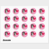 Bernese Mountain Dog Valentijnsdag Ronde Sticker (Vel)