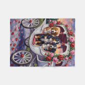 Bernese Mountain Dog Valentine's Day Fleece Deken (Voorkant (Horizontaal))