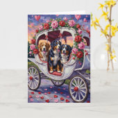 Bernese Mountain Dog Valentine's Day Kaart (Gele Bloem)