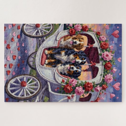 Bernese Mountain Dog Valentine's Day Legpuzzel (Horizontaal)