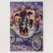 Bernese Mountain Dog Valentine's Day Legpuzzel (Verticaal)