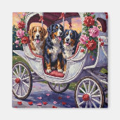 Bernese Mountain Dog Valentine's Day Magneet (Voorkant)