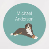 Bernese Mountain Dog verkleurt waterdicht label (Design 2)
