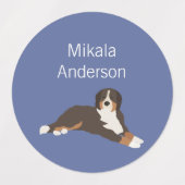 Bernese Mountain Dog verkleurt waterdicht label (Design 1)