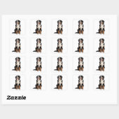 Bernese Mountain Dog Vierkante Sticker (Vel)