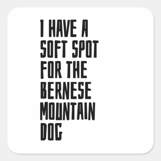 Bernese Mountain Dog Vierkante Sticker (Voorkant)