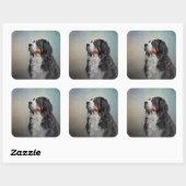 Bernese Mountain Dog Vierkante Sticker (Vel)
