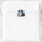 Bernese Mountain Dog Vierkante Sticker (Tas)