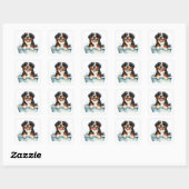 Bernese Mountain Dog Vierkante Sticker (Vel)