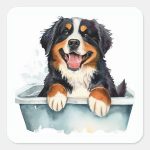 Bernese Mountain Dog Vierkante Sticker