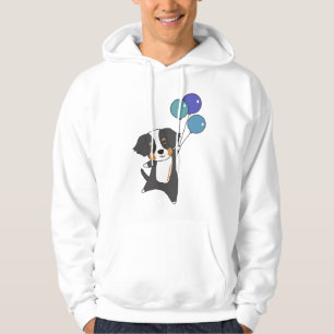Bernese Mountain Dog vliegt met ballonnen. Hoodie