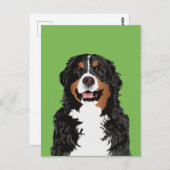BERNESE MOUNTAIN DOG VOOR BERNESE MOUNTAIN-OUDER BRIEFKAART (Voorkant / Achterkant)
