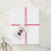 Bernese Mountain Dog Vrolijk Kerst Doodle  Cadeaulabel (Met Touw)
