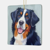 Bernese Mountain Dog | Watercolor Painting Keramisch Ornament (Links)