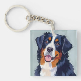 Bernese Mountain Dog | Watercolor Painting Sleutelhanger