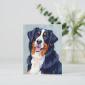 Bernese Mountain Dog | Watercolor Pet Card (Staand voorkant)