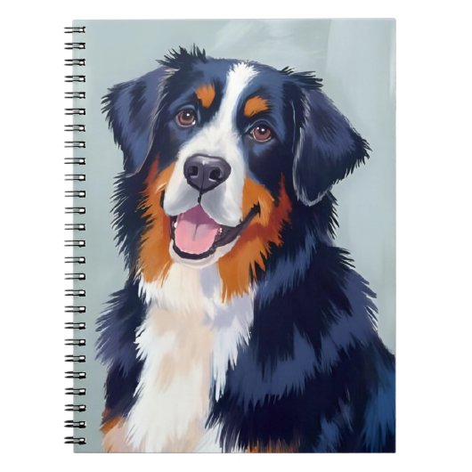 Bernese Mountain Dog | Watercolor Pet Notitieboek (Voorkant)