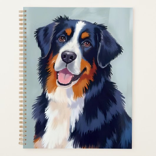 Bernese Mountain Dog | Watercolor Pet Planner (Voorkant)
