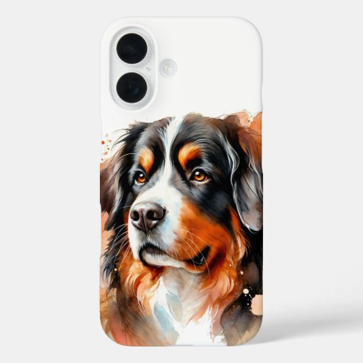 Bernese Mountain Dog Waterverf Art Case-Mate iPhone Case (Achterkant)