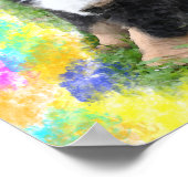 Bernese Mountain Dog Waterverf Art Painting Poster (Hoek)