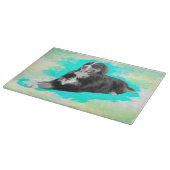 Bernese Mountain Dog Waterverf Art Snijplank (Hoek)