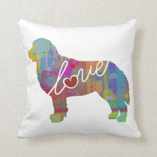 Bernese Mountain Dog Waterverf Kussen