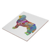 Bernese Mountain Dog Waterverf Tegeltje (Zijkant)