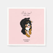 Bernese Mountain Dog Wedding Cocktail Napkins Servet (Voorkant)