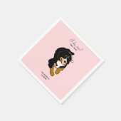 Bernese Mountain Dog Wedding Cocktail Napkins Servet (Hoek)