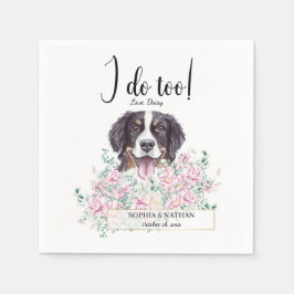 Bernese Mountain Dog Wedding Cocktail Napkins Servet