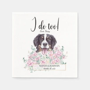 Bernese Mountain Dog Wedding Cocktail Napkins Servet