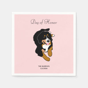Bernese Mountain Dog Wedding Cocktail Napkins Servet