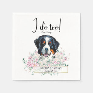 Bernese Mountain Dog Wedding Cocktail Napkins Servet