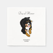Bernese Mountain Dog Wedding Cocktail Napkins Servet (Voorkant)