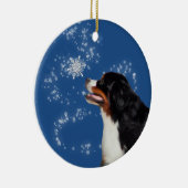 Bernese Mountain Dog Winter Ornament (Rechts)