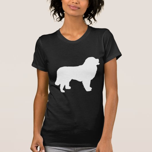 Bernese Mountain Dog (wit silhouet) T-shirt (Voorkant)