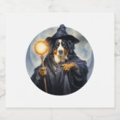 Bernese Mountain Dog Wizard Sparkling Wijnetiket (Enkel label)