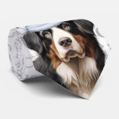 Bernese Mountain Dog Wof Kerstmis Pet Lover Stropdas (Opgerold)