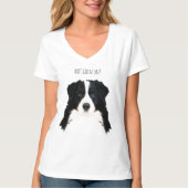 Bernese Mountain Dog Women V-Neck T-Shirt (Voorkant)