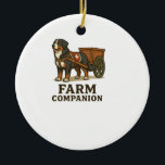 Bernese Mountain Dog Working Farm Companion Keramisch Ornament<br><div class="desc">Bernese Mountain Dog Working Farm Companion</div>